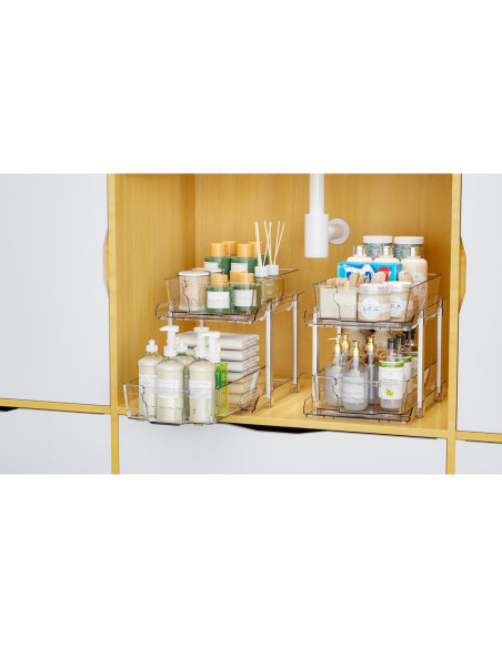 Organizador Bajo Fregadero Yieach 2 Niveles 24.9 cm Claro Organizador Bajo Fregadero Yieach 2 Niveles 24.9 cm Claro