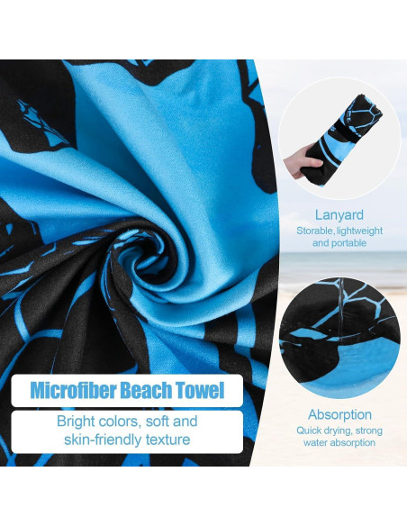 Toalla de Playa Microfibra MelonBoat Tortuga Azul 180x89cm Toalla de Playa Microfibra MelonBoat Tortuga Azul 180x89cm