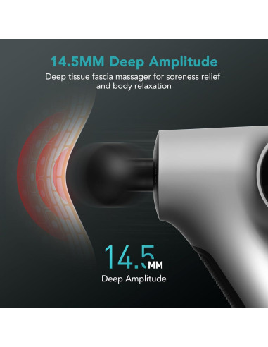 Pistola de Masaje Opove Apex 14.5mm Alivio Muscular Plata