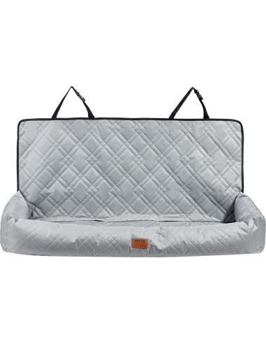 Asiento de Coche para Perros VEVOR Extra Grande Gris 127x50 cm