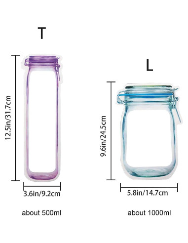 Bolsas Ziplock Reutilizables Enkrio 60 Pcs para Alimentos