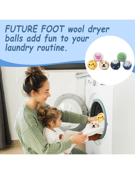 Bolas de Secado de Lana FUTURE FOOT XL 6 Piezas Animales Bolas de Secado de Lana FUTURE FOOT XL 6 Piezas Animales
