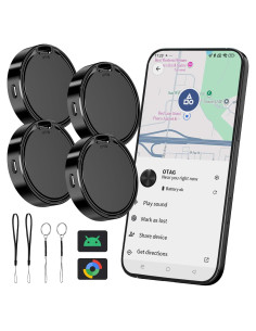 Etiqueta de Aire Android - Rastreador Bluetooth Negro - 4 Unidades
