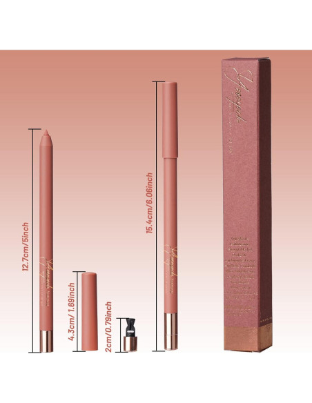Lápiz de Labios Nude Retráctil con Sacapuntas - Alta Pigmentación Lápiz de Labios Nude Retráctil con Sacapuntas - Alta Pigmentación