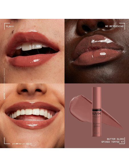 Paquete Brillo Labial NYX Butter Gloss 2 Tonos - Brownie Drip y Spiked Toffee Paquete Brillo Labial NYX Butter Gloss 2 Tonos - Brownie Drip y Spiked Toffee