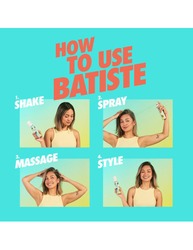 Champú Seco Batiste Bare 162 g - Refresca y Da Volumen