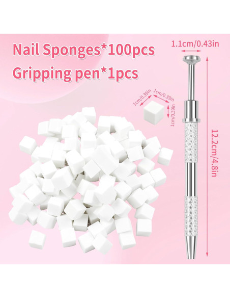 Esponjas de Uñas BQAN 100pcs 0.99cm Plata para Ombre Esponjas de Uñas BQAN 100pcs 0.99cm Plata para Ombre