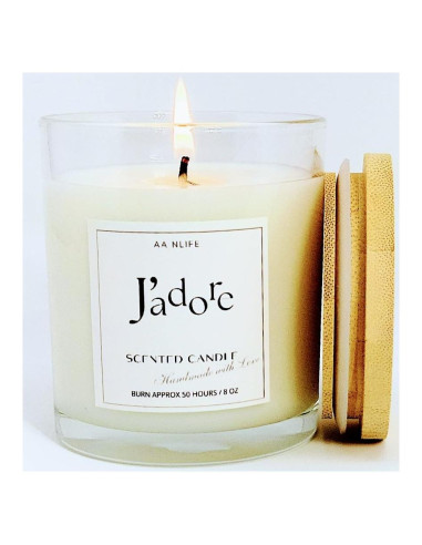 Vela Aromática J'ADORE 10 oz - Cera de Coco - 50 Horas