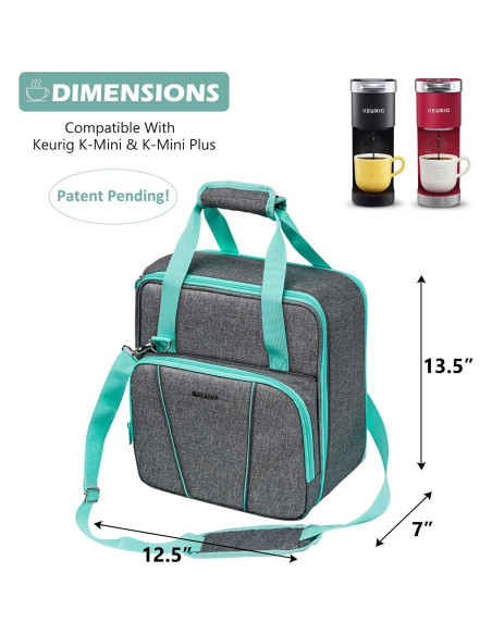 Bolsa de Viaje para Cafetera Keurig K-Mini Azul-Gris Bolsa de Viaje para Cafetera Keurig K-Mini Azul-Gris
