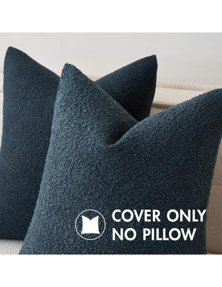 Funda de Almohada Texturizada Boucle MIULEE Azul Oscuro 30x50 cm Funda de Almohada Texturizada Boucle MIULEE Azul Oscuro 30x50 cm