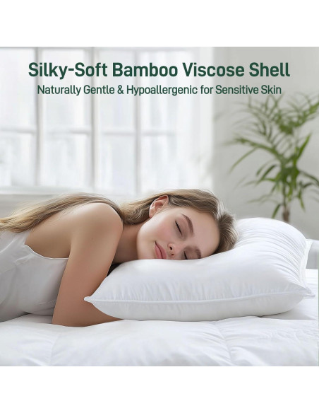 Almohadas Hipoalergénicas Caelorin Viscosa de Bambú 2 Pzas Almohadas Hipoalergénicas Caelorin Viscosa de Bambú 2 Pzas