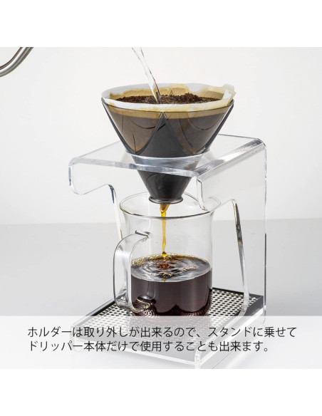 Goteador de Café Hario V60 Mugen 02 Plástico Negro Transparente Goteador de Café Hario V60 Mugen 02 Plástico Negro Transparente