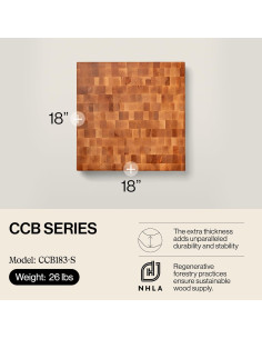 Tabla de Cortar Reversible John Boos CCB 45.72cm Madera Arce 2