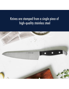 Cuchillo de Chef HENCKELS Statement 5" Acero Inoxidable Negro 2