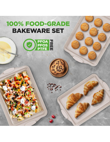 Set de 3 Bandejas para Galletas Antiadherentes NutriChef