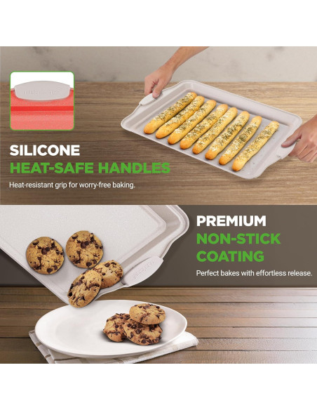 Set de 3 Bandejas para Galletas Antiadherentes NutriChef Set de 3 Bandejas para Galletas Antiadherentes NutriChef