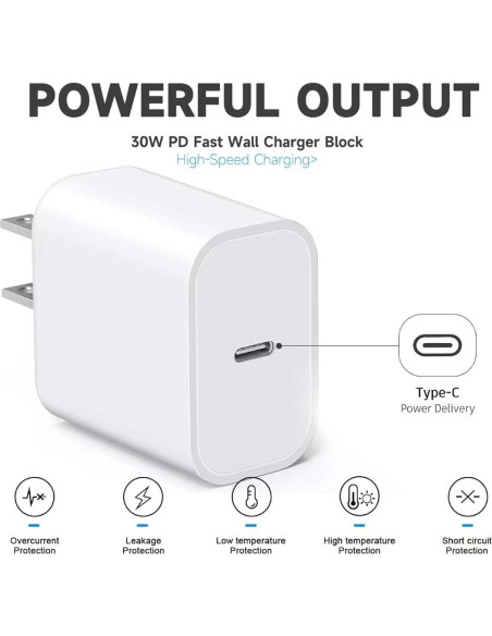 Adaptador de corriente USB-C 30W BCWJ NETS para eero y eero 6 Adaptador de corriente USB-C 30W BCWJ NETS para eero y eero 6