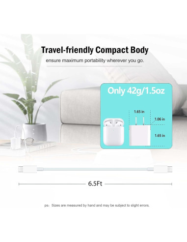 Adaptador de corriente USB-C 30W BCWJ NETS para eero y eero 6