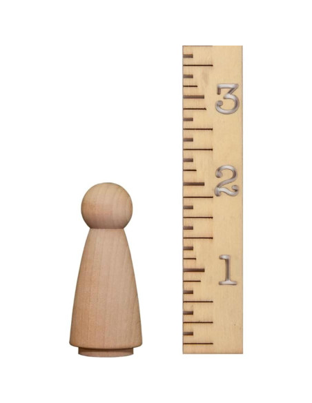 Muñeca de Madera 5 cm Niña/Ángel Craftparts Direct - Paquete de 10 Muñeca de Madera 5 cm Niña/Ángel Craftparts Direct - Paquete de 10