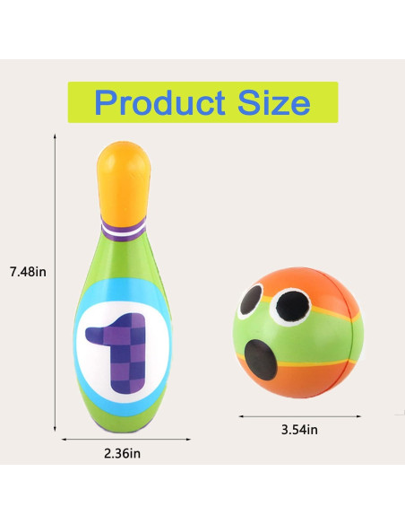 Juego de Bolos de Espuma Suave Sniamo 6 Piezas para Niños Juego de Bolos de Espuma Suave Sniamo 6 Piezas para Niños