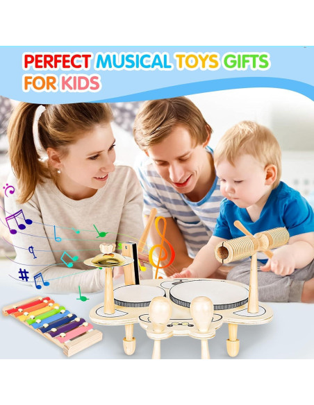 Juego de batería musical 9 en 1 YOMESTE para niños Juego de batería musical 9 en 1 YOMESTE para niños
