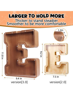 Alcancía de Letras de Madera UBeesize 30.5 cm Personalizada 2