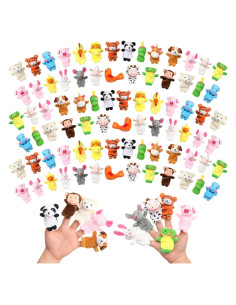 Conjunto de 152 Marionetas de Dedo de Peluche Meooeck
