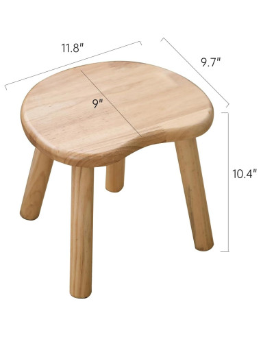Taburete de Madera HuiDao 30x24.6x26.7 cm para Niños