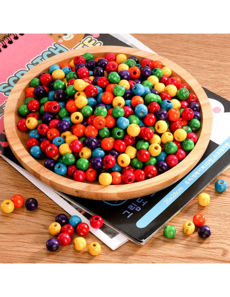 Perlas de Madera Cedilis 2000 Pcs 12mm Multicolor para Manualidades Perlas de Madera Cedilis 2000 Pcs 12mm Multicolor para Manualidades