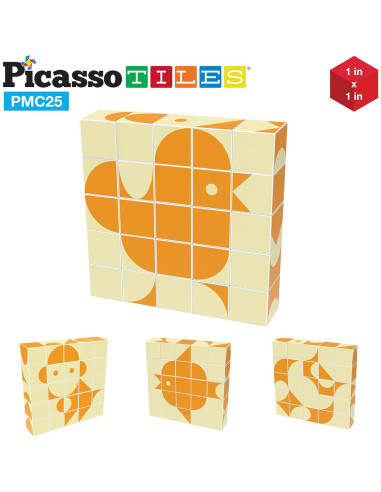 Paquete de 3 Rompecabezas Magnéticos PicassoTiles 25 Piezas