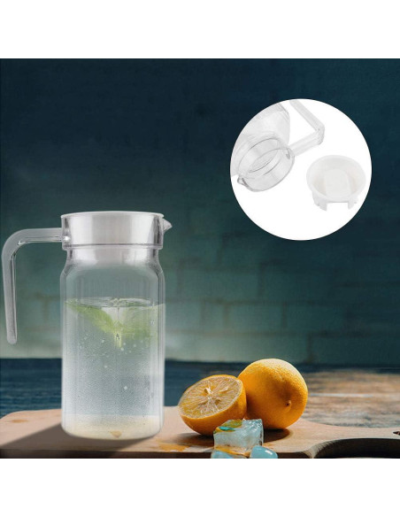 Jarra Acrílica Tbest 500ml con Tapa - Botella de Jugo Transparente Jarra Acrílica Tbest 500ml con Tapa - Botella de Jugo Transparente