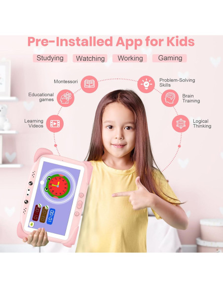 Tableta para Niños Trayoo ZIDS701 7" 32GB Rosa con Funda Tableta para Niños Trayoo ZIDS701 7" 32GB Rosa con Funda