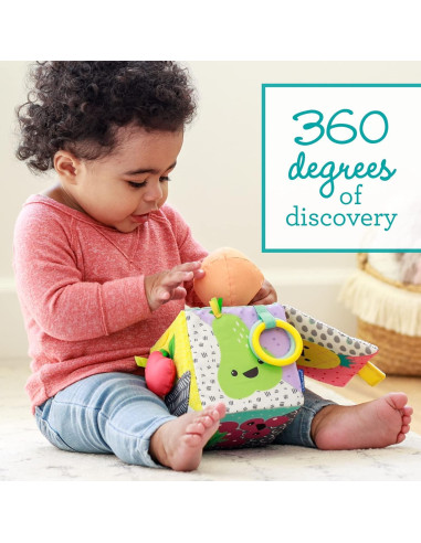 Cubo de Descubrimiento Sensorial Infantino 3M+ Espejo y Sonidos