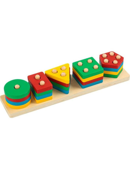 Juguete Educativo de Madera Kizh Clasificador de Colores y Formas Juguete Educativo de Madera Kizh Clasificador de Colores y Formas