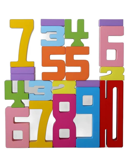 Conjunto de Bloques de Números de Madera AALFA - Juguete Montessori Conjunto de Bloques de Números de Madera AALFA - Juguete Montessori