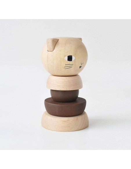 Apilador de Madera Gato Wee Gallery para Bebés 18 Meses Apilador de Madera Gato Wee Gallery para Bebés 18 Meses