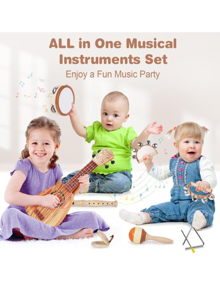 Juego de Juguetes Musicales Vanplay 7 Piezas para Niños Juego de Juguetes Musicales Vanplay 7 Piezas para Niños
