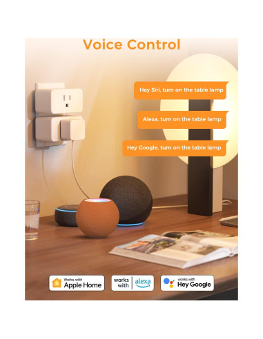 Enchufe Inteligente Refoss WiFi 15A, Control Remoto, Paquete de 2