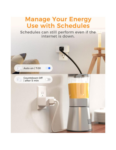 Enchufe Inteligente Refoss WiFi 15A, Control Remoto, Paquete de 2