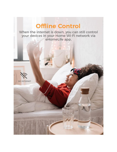Enchufe Inteligente Refoss WiFi 15A, Control Remoto, Paquete de 2