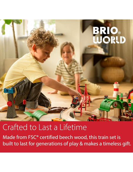 Conjunto de Ferrocarril Deluxe BRIO World 87 Piezas - Trenes de Madera Conjunto de Ferrocarril Deluxe BRIO World 87 Piezas - Trenes de Madera