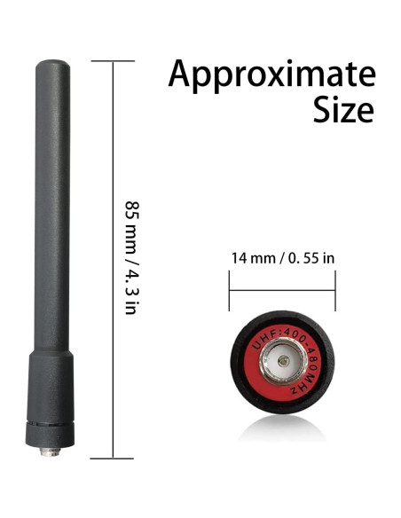 Antena Corta SAMCOM UHF 10W 4.3" Mini Suave 2 Paquetes Antena Corta SAMCOM UHF 10W 4.3" Mini Suave 2 Paquetes