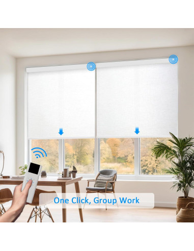 Persianas Motorizadas COOLWINDS 76.2x157.5cm Jacquard Blanco