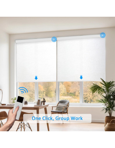 Persianas Motorizadas COOLWINDS 76.2x157.5cm Jacquard Blanco Persianas Motorizadas COOLWINDS 76.2x157.5cm Jacquard Blanco