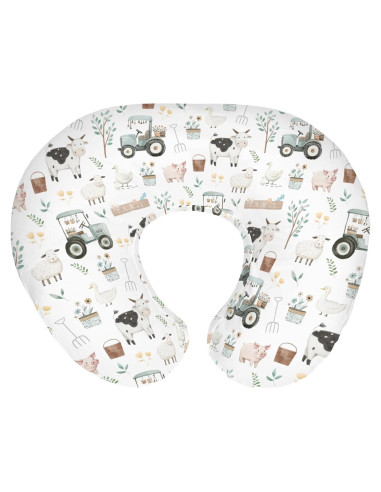Funda de Almohada de Lactancia Boho Animales Granja 55.88x45.72 cm