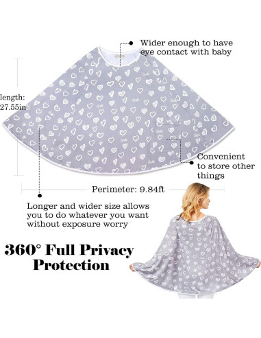 Cubierta de Lactancia Poncho Huatian - Privacidad 360