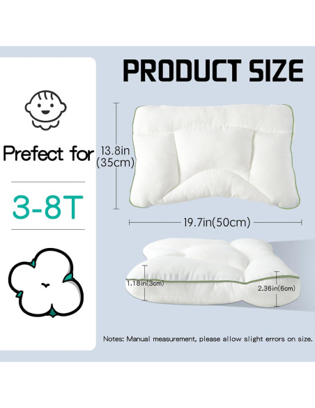 Almohada Ergonómica para Niños Reidio 50x32 cm Amarillo Almohada Ergonómica para Niños Reidio 50x32 cm Amarillo