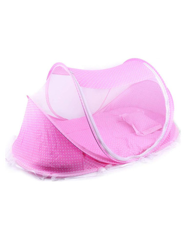 Cama portátil plegable para bebés Keenso rosa 110x60 cm