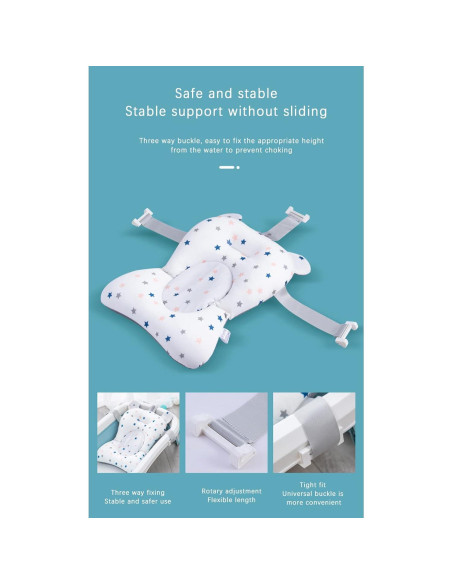 Cojín de Asiento Antideslizante para Baño Bebé Rosa 0-12 Meses Cojín de Asiento Antideslizante para Baño Bebé Rosa 0-12 Meses