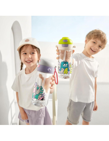 Taza para Niños bc babycare 600ml a Prueba de Fugas Púrpura